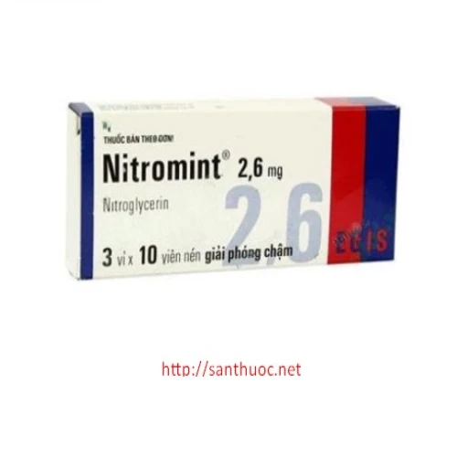 Nitromin 2,6mg - Thuốc điều trị các cơn đau thắt ngực, suy tim hiệu quả