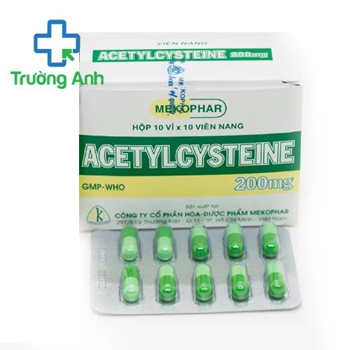 Acetylcysteine 200mg Mekophar - Thuốc trị viêm phế quản hiệu quả