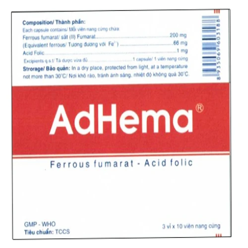 ADHEMA - Thuốc điều trị bệnh thiếu máu của Quapharco