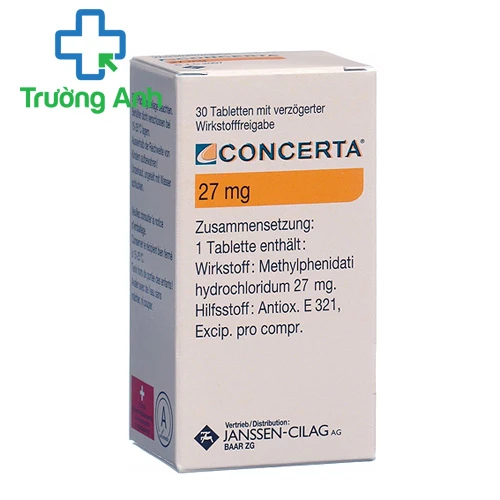 Concerta 27mg - Thuốc điều trị rối loạn tăng động của Janssen