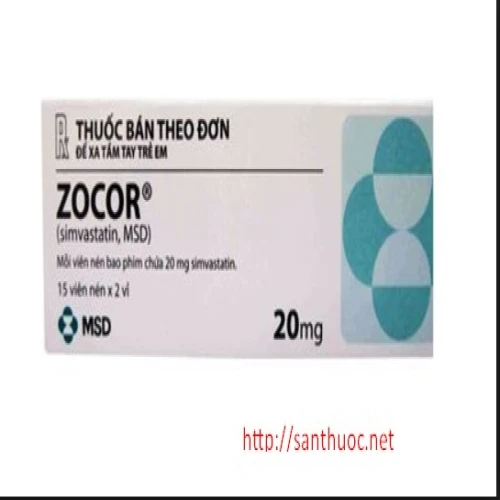 Zocor 20mg - Thuốc giúp hạ mỡ máu hiệu quả