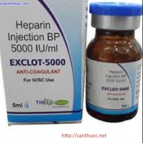 Heparin 5000IU - Thuốc điều trị các bệnh huyết khối tĩnh mạch hiệu quả