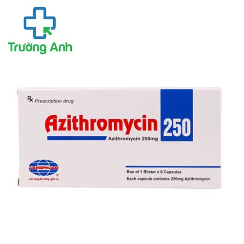 Azithromycin 250mg - Thuốc điều trị nhiễm khuẩn của Armephaco