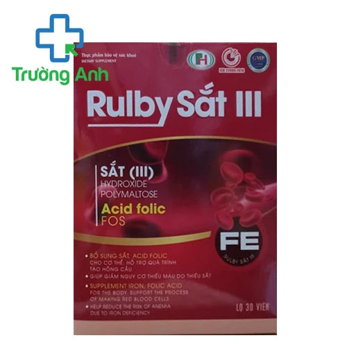 Rulby Sắt III - Bổ sung sắt, axit folic cho cơ thể, ngừa thiếu máu