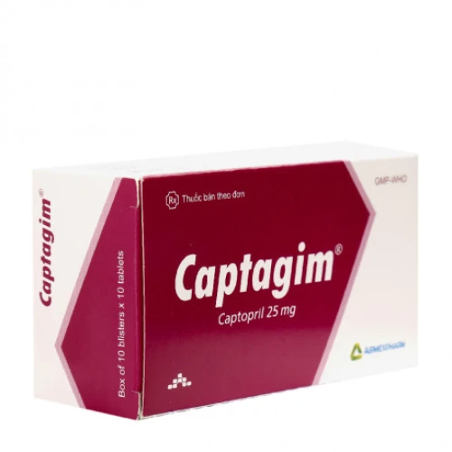 Captagim - Thuốc điều trị tăng huyết áp, suy tim của Agimexpharm