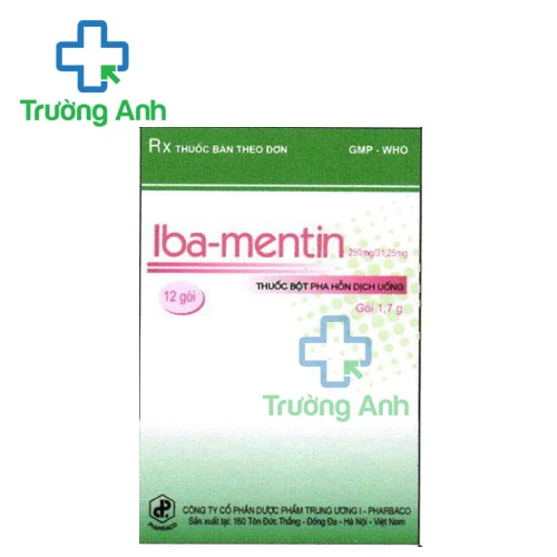 Iba-Mentin 250mg/31,25mg - Thuốc điều trị nhiễm khuẩn của Pharbaco