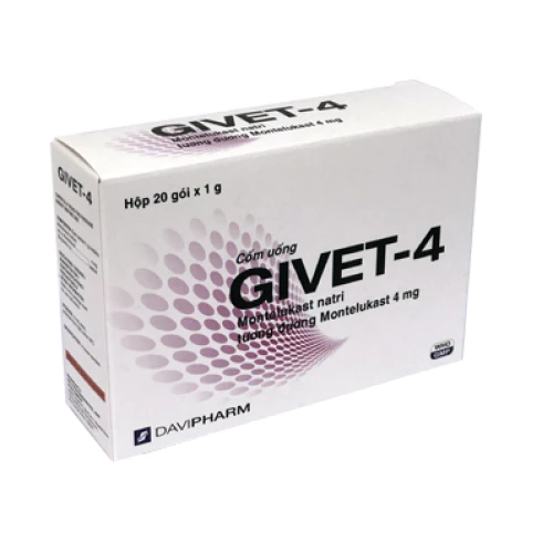 Givet- 4 - Thuốc dự phòng và trị bệnh hen mạn tính của Davipharm