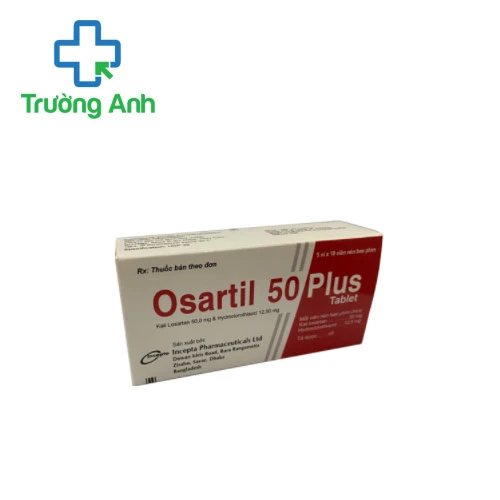 Osartil 50 Plus Tablet - Thuốc điều trị cao huyết áp của Incepta