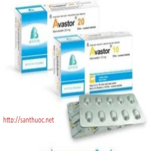 Avastor 10mg-20mg - Thuốc giúp hạ nhanh mỡ máu hiệu quả