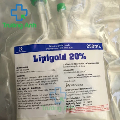 Lipigold 20% Injection - Cung cấp năng lượng, acid béo cho cơ thể