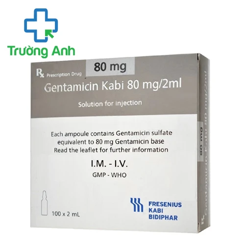 Gentamicin Kabi 80mg/2ml - Thuốc điều trị nhiễm khuẩn nặng