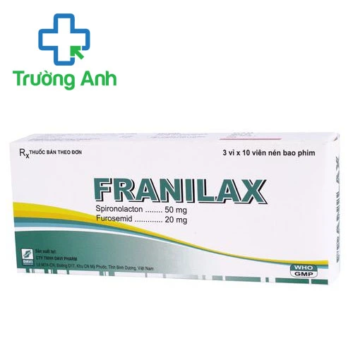 Franilax - Thuốc điều trị phù nề, tăng huyết áp của Davipharm