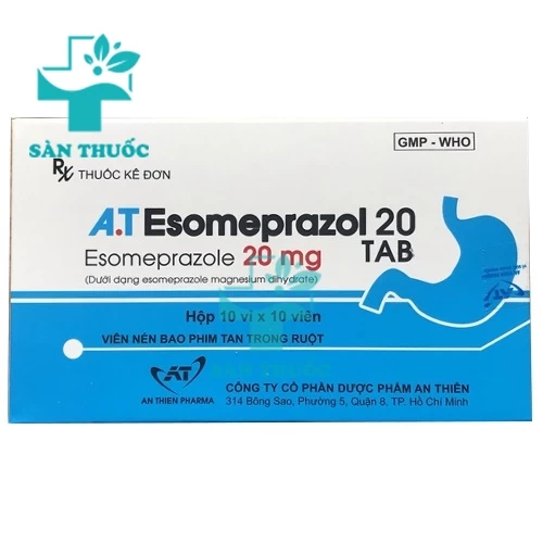 A.T Esomeprazol 20 tab - Thuốc điều trị viêm loét dạ dày hiệu quả