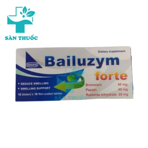 Bailuzym Forte - Hỗ trợ giảm phù nề, sưng tấy do chấn thương