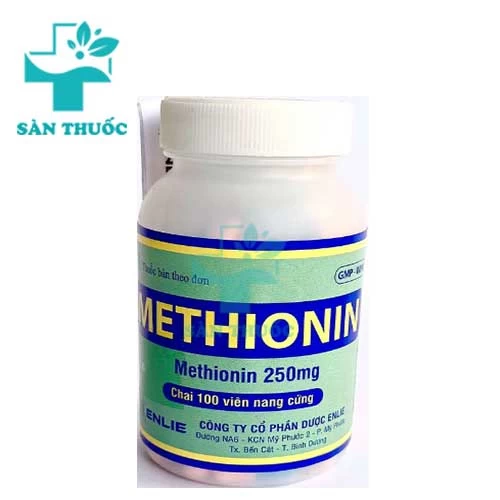 Methionin 250mg Enlie (Chai 100viên) - Thuốc giải độc Paracetamol