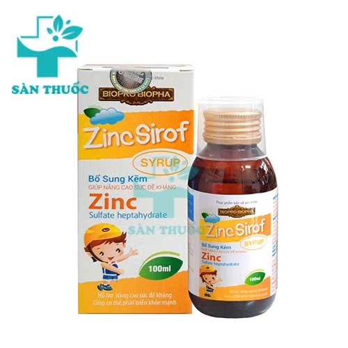 Zinc Sirof Syrup Biopro - Hỗ trợ điều tình trạng thiếu kẽm