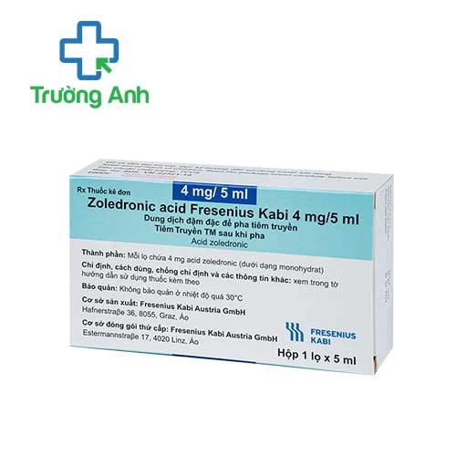 Zoledronic Acid Fresenius Kabi 4mg/5ml - Thuốc trị tăng canxi máu
