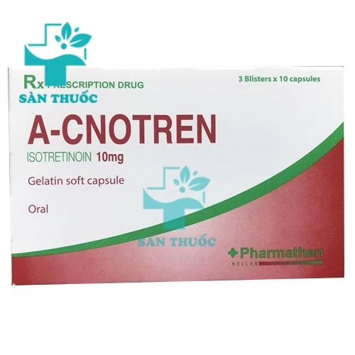 A-Cnotren 10mg – Thuốc điều trị mụn trứng cá hiệu quả của Greece