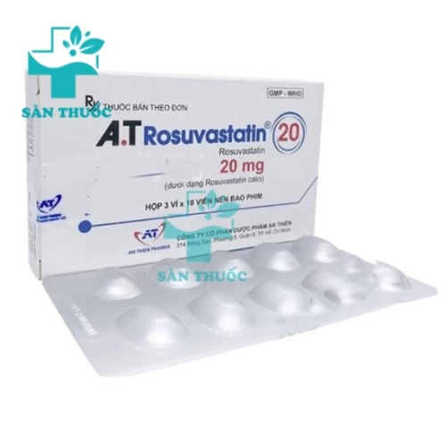 A.T Rosuvastatin 20 - Thuốc hạ mỡ máu hiệu quả
