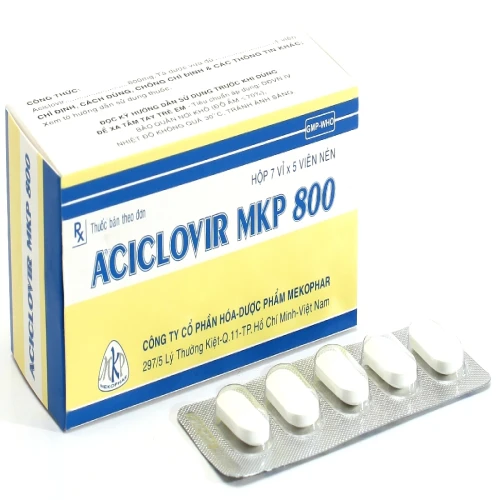 Aciclovir MKP 800 - Thuốc trị nhiễm herpes simplex hiệu quả