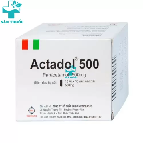 Actadol 500 - Paracetamol 500mg Medipharco