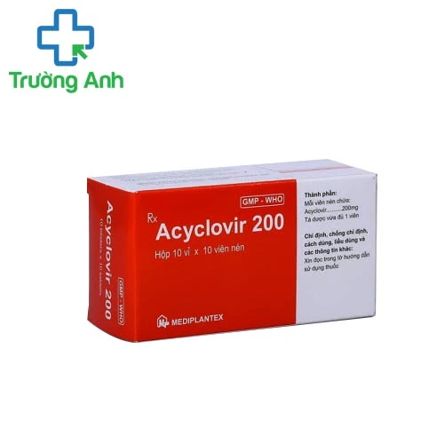 Acyclovir 200mg Mediplantex - Thuốc điều trị nhiễm virus Herpes simplex hiệu quả