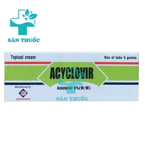 Acyclovir 5g Medipharco-Tenamyd - Thuốc trị viêm kết mạc (10 hộp)