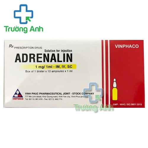 Adrenalin 1mg-1ml VINPHACO - Thuốc hồi sức hiệu quả
