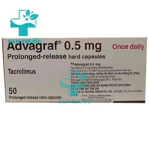 Advagraf 0,5mg Astellas - Thuốc chống thải ghép tạng hiệu quả