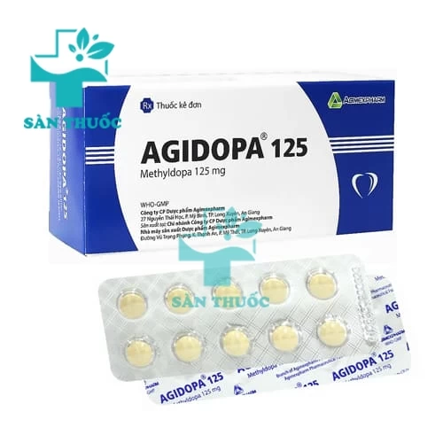 Agidopa 125 Agimexpharm - Hạ huyết áp hiệu quả cho người lớn