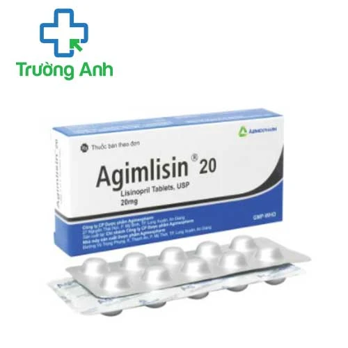 AGIMLISIN 20 - Thuốc điều trị tăng huyết áp của Agimexpharm