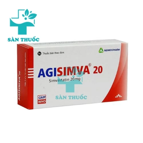 Agisimva 20 - Thuốc điều trị mỡ máu cao của Agimexpharm