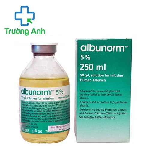 Albunorm 5% 250ml Octapharma - Thuốc trị giảm thể tích máu
