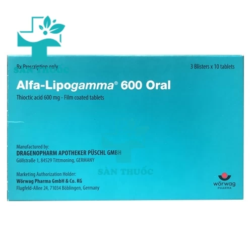 Alfa-Lipogamma 600 Ora- Trị viêm đa dây thần kinh do đái đường