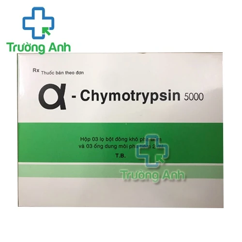 α-Chymotrypsin 5000 - Giảm phù nề sau chấn thương của Bidiphar