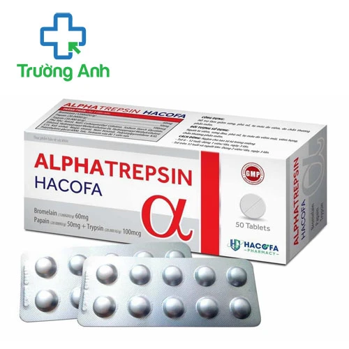 Alphatrepsin Hacofa Santex - Hỗ trợ giảm biểu hiện sưng đau, phù nề