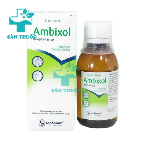 Ambixol 15mg/5ml syrup - Thuốc trị viêm phế quản của Bulgaria