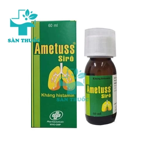 Ametuss Siro - Giúp giảm ho, tiêu đờm hiệu quả của OPV