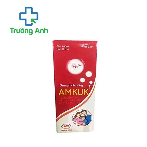 Amkuk 100ml Mebiphar - Thuốc điều trị thiếu máu do thiếu sắt
