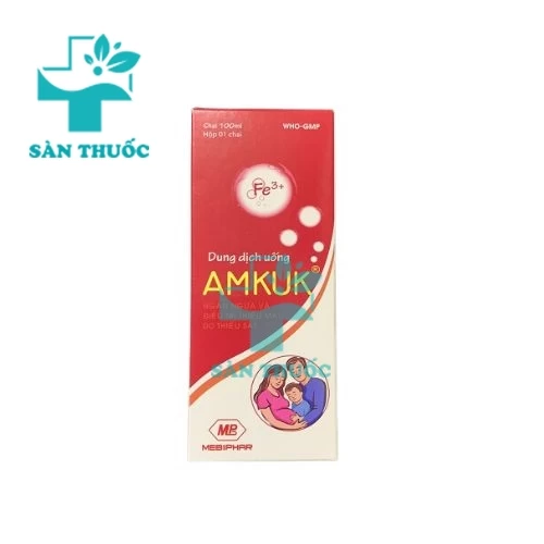 Amkuk 100ml Mebiphar - Thuốc điều trị thiếu máu do thiếu sắt