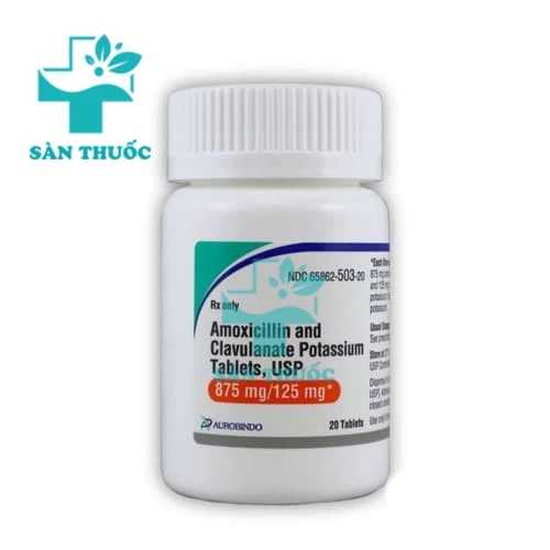 Amoxicillin and Clavulanate 875mg/125mg Aurobindo - Trị nhiễm khuẩn