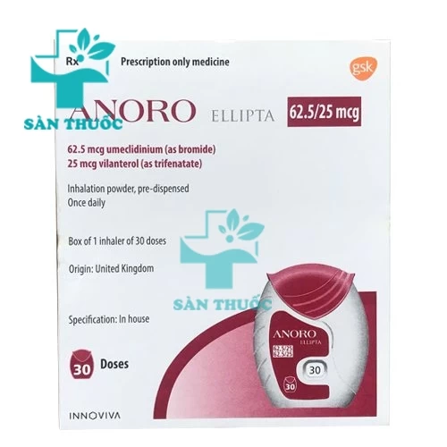 Anoro Ellipta 62.5/25mcg - Thuốc duy trì giãn phế quản của Anh