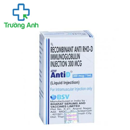 AntiD 300mcg/1ml BSV - Thuốc ngăn ngừa bệnh Rhesus của Ấn Độ