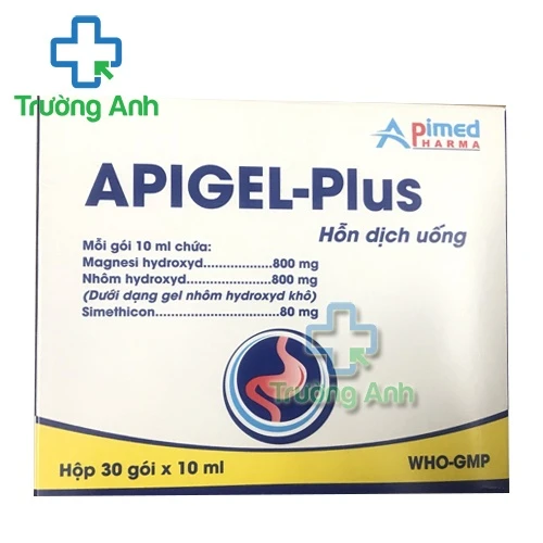 Apigel-Plus Apimed - Hỗ trợ giảm triệu chứng viêm loét dạ dày