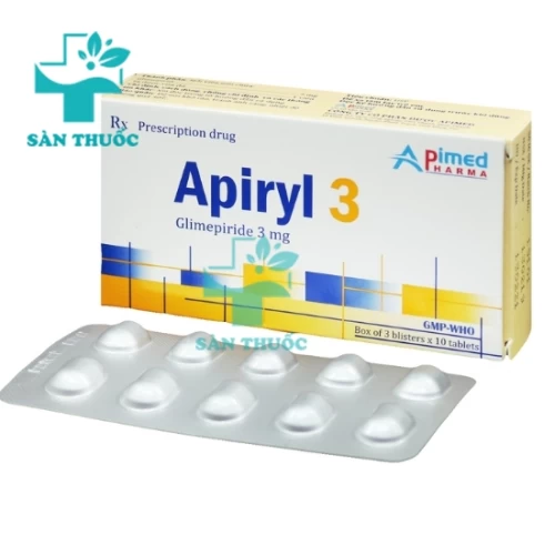 Apiryl 3 - Thuốc điều trị đái tháo đường type 2 của Apimed