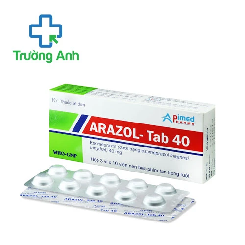 Arazol - Tab 40 - Thuốc điều trị trào ngược dạ dày, thực quản
