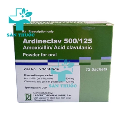 Ardineclav 500/125 thuốc chống nhiễm trùng, kháng viêm