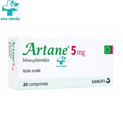 Artane 5mg - Trihexyphenidyl 5mg Sanofi