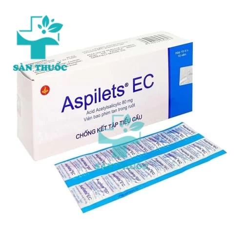 Aspilets EC 80mg - Thuốc giúp dự phòng huyết khối động mạch hiệu quả