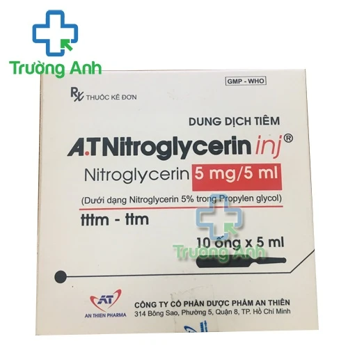 Nitroglycerin inj An Thien Pharma - Thuốc điều trị các bệnh tim mạch